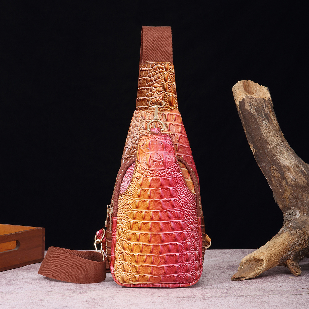 Pg817-2 4 rose marron coloré