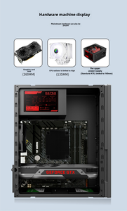 Custodia personalizzata per Computer per Gaming PC custodia in vetro temperato Mid Tower MATX da scrivania per PC con Display a temperatura LCD - Product Image 5