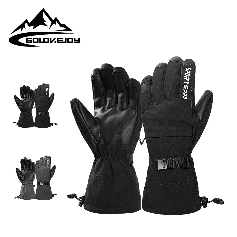 GOLOVEJOY SK35 Kunden spezifische Voll finger Warm Sport Snowboard Fäustlinge Wasserdichte Outdoor Winter Ski Schnee handschuhe Für Männer Frauen