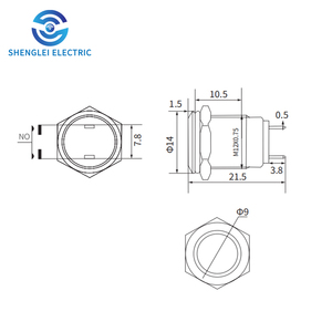 SHENGLEI 12mm Industrial Electronic SPST NO Led Mini <strong>Push</strong> <strong>Button</strong> Metal <strong>Push</strong> <strong>Start</strong> Momentary Waterproof Aluminum Oxide <strong>Customized</strong> - Product Image 4