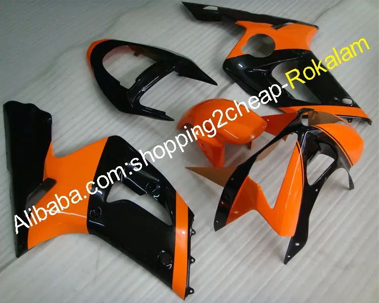 ZX-6R 03 04 ZX 6R carenado partes para kawasaki ZX6R 2003 2004 naranja negro deporte carenado de motocicleta