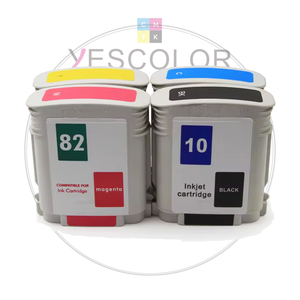 Yescolor Cao Cấp Tương Thích Hp10 Hp82 10 82 Hộp Mực Cho <span class=keywords><strong>HP</strong></span> Designjet 500 800 500 500PS 800 800PS 815mfp 820mfp 1100 2200 - Product Image 1