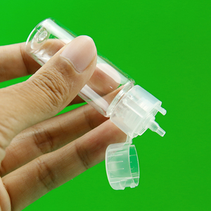 Personalizar Transparente PTE Garrafa De Plástico 10ml Pequeno Squeeze <span class=keywords><strong>Dropper</strong></span> Garrafa Com Flip Top Vazio Apontou-Pescoço Garrafa De Óleo Essencial