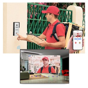 4-wire Villa Video <strong>Intercom</strong> Kit 7 Inch HD <strong>Touch</strong> Screen Wifi Optional One-<strong>button</strong> Easy-to-use Fashion Door Phones Smart Phone Work - Product Image 6