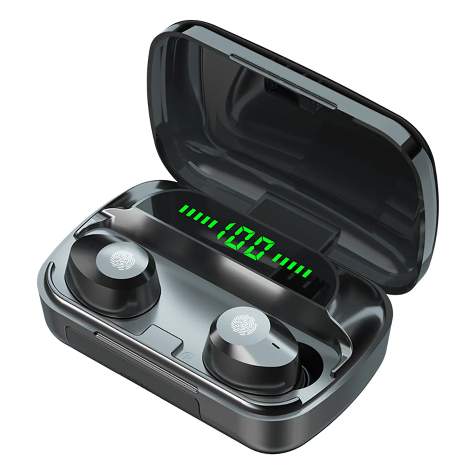 Yuniq Headphones खेल माइक्रोफोन हेडसेट के साथ 1200Mah पावर बैंक निविड़ अंधकार वायरलेस Tws Earbuds Handsfree Bt5.1 ईरफ़ोन M5