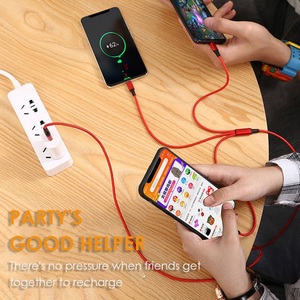 Best Selling 3-IN-1 Micro USB Fast Charging Multi Color <strong>Coding</strong> A-CC-C3A Portable Mini Type <strong>C</strong> Mobile Phone Data Cable - Product Image 4