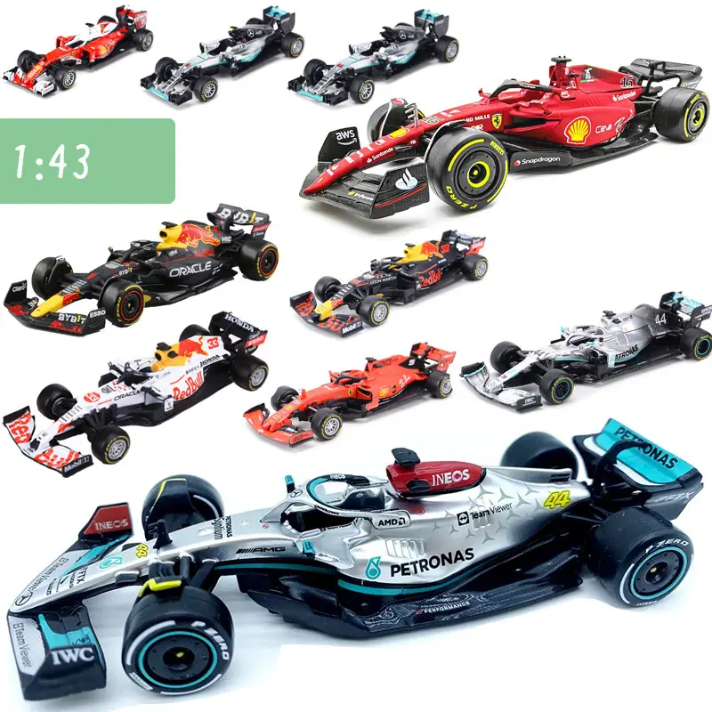Bburago 1:43 NUEVO 2022 F1 Racing RB18 1 # Verstappen 11 # Perez Pintura especial Fórmula Uno Aleación Diecast Modelo de coche de juguete