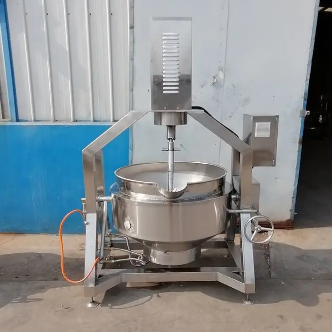 Automatisches Gas 100-1000 Liter Industrie-Kochmischer Automatisches Elektromischer Mischgerät Gasherd mit Rührgerät