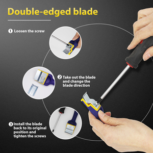 1.5&quot; Painting <strong>Scraper</strong> Perfect to Clean Floor and Wall With Anti-slip Grip Handle Double Edge Handy <strong>Scraper</strong> - Product Image 4