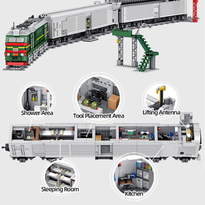 Panlos Building Blocks <strong>Soviet</strong> Missile Train Assembly Railway Train <strong>Toy</strong> Model Brick World War II Military Building Blocks Set - Product Image 4