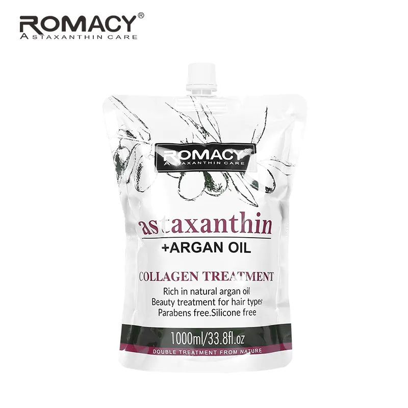 Romacy-Masque capillaire au collagène et à la kératine-Astaxanthine et huile d'argan-Crème pour le soin des cheveux