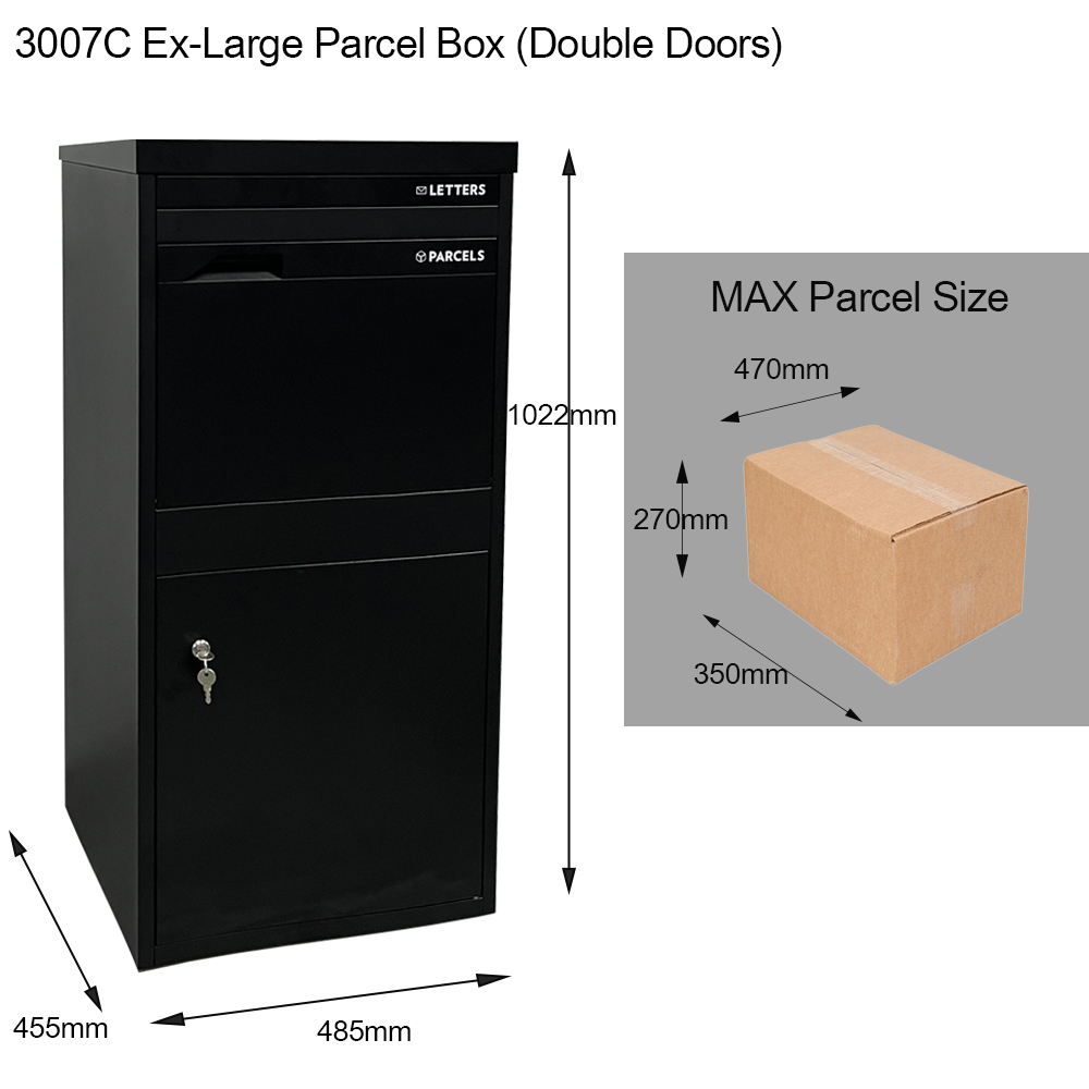 Caja de paquetería extra grande 3007C (puertas dobles)