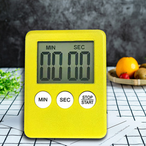 Timer da cucina quadrato Super sottile con schermo digitale LCD a 5 colori per cucinare l'allarme conto alla rovescia con magnete in plastica Temporizador - Product Image 4
