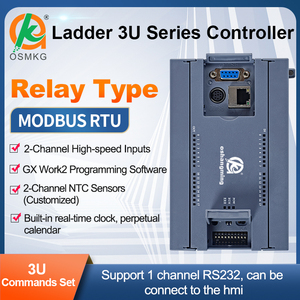 Oshangming 16DI 16DO Salida de relé Controlador PLC Modbus analógico Rtu con RS232 RS485 Compatible con GX WORKS 2 - Product Image 3