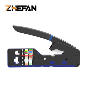 Ethernet Wire <strong>Cutter</strong> for Rj45 Cat5 Cat5e Cat6 Cat6a Connectors Network Cable Crimper Rj45 Crimp Kit Pass Through Crimping Tool - Product Image 5