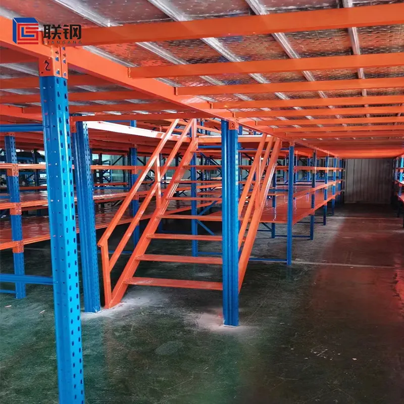 Heavy duty rack system warehouse storage steel structure floor racking mezzanine