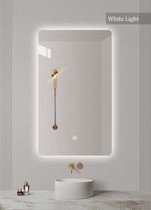 Espejo inteligente LED impermeable con pantalla táctil, pronóstico del tiempo - Product Image 4