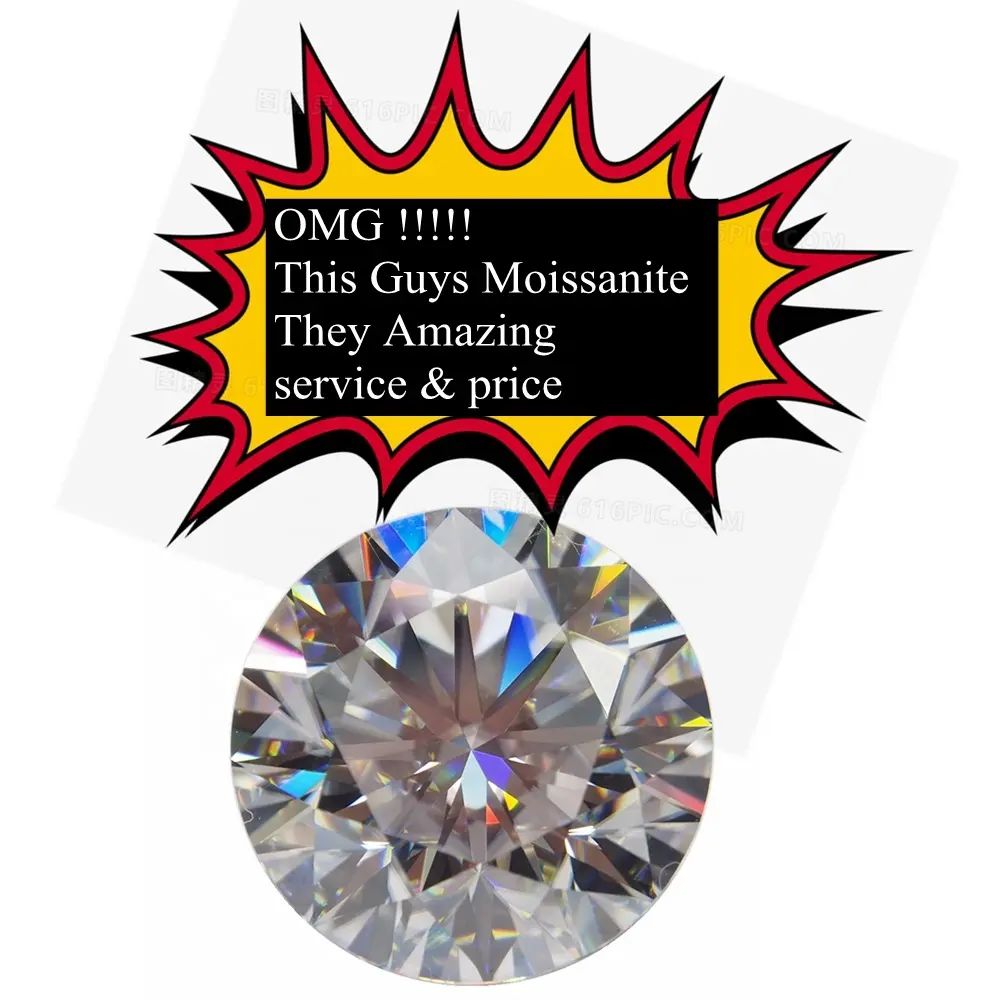 Sintetico moissanite del diamante di pietra di 5 millimetri 0.5 carati D VVS taglio eccellente moissanite pietra preziosa per le donne orecchino