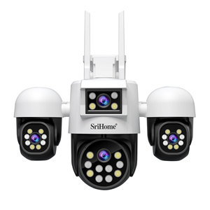 8MP กล้องวงจรปิดแบบมีลูกกระสุนมุมกว้างพิเศษระบบกล้อง IP 4เลนส์180 ° ดูภาพพาโนรามา5X ซูมพร้อมเซ็นเซอร์ CMOS ในตัว - Product Image 1
