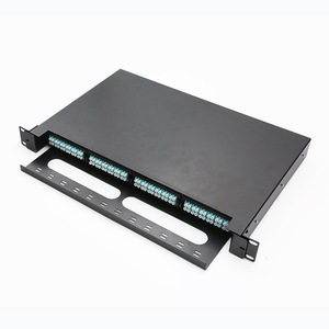 Panel de conexión de ventilador OM3 OM4 de alta potencia y baja pérdida, 24 núcleos, MTP, MPO, fabricación de fábrica - Product Image 1