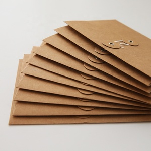 Benutzer definiertes Kraft-Portfolio mit Knopf-und Schnur verschluss Brown Paper Envelope Bag für Post verpackungen Kraft Envelope Packaging - Product Image 4