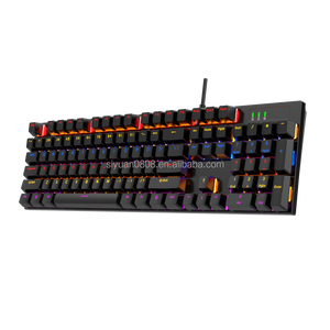 Precio de fábrica venta directa con cable USB104 teclas Teclado mecánico retroiluminación RGB ordenador ergonómico Teclado mecánico para juegos