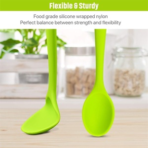 BPA miễn phí không dính <span class=keywords><strong>Silicone</strong></span> nhà bếp Thìa chịu nhiệt nấu ăn thìa <span class=keywords><strong>Silicone</strong></span> máy rửa chén an toàn - Product Image 4