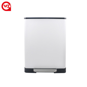 40L 60L otel odası çöp kovası <span class=keywords><strong>Metal</strong></span> atık kağıt çöp kovası dikdörtgen çöp kutusu banyo için - Product Image 1