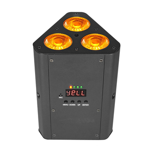 ไฟ LED แบบไร้สายสำหรับงานแต่งงาน3x18W rgbwa UV DMX DJ ทรงสามเหลี่ยมใช้แบตเตอรี่จากดิสโก้ - Product Image 3