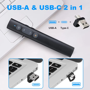 AAA batteria 2.4G puntatore Laser Wireless presentatore con il tipo c Powerpoint telecomando PPT Flip Pen - Product Image 4