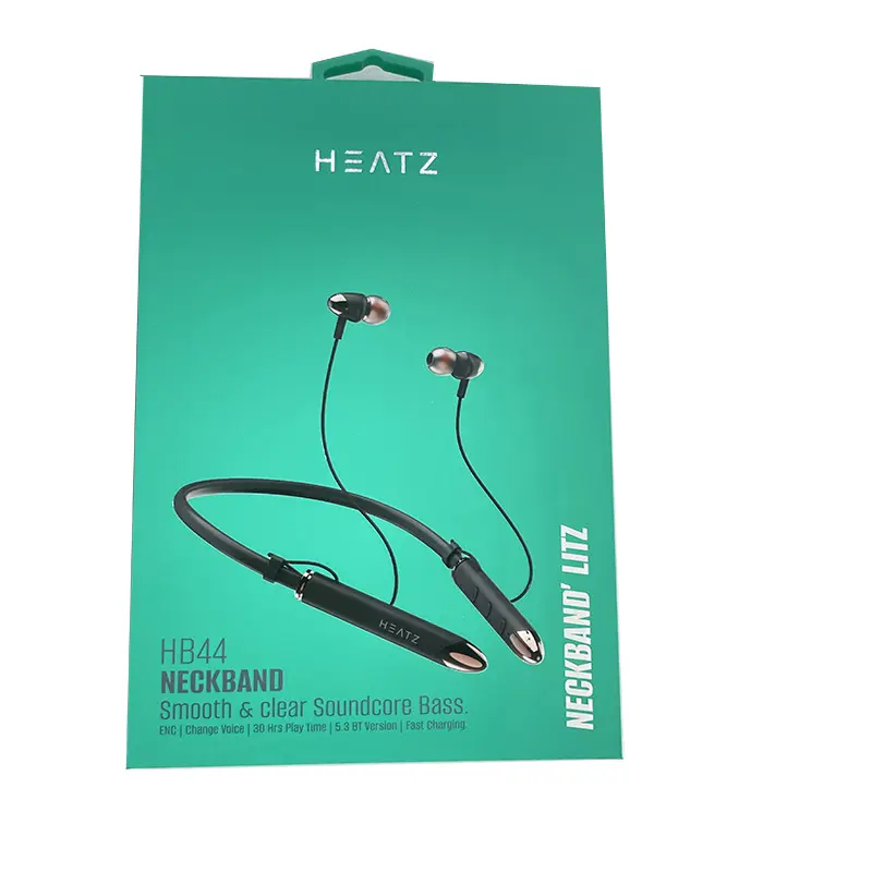 HEATZ HB44 Auriculares TWS con cancelación de ruido Suave y transparente Soundcore Bass Cómodo diseño de banda para el cuello