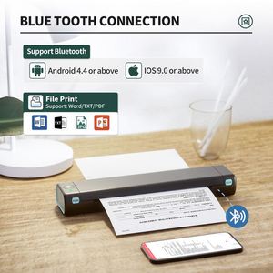 Phomemo m08f字母打印机便携式热紧凑型A4打印机迷你紧凑型打印机从任何需要的地方打印紧凑型