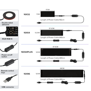 LED Matrix Pixel Panel USB 5V Flexibel adressierbar RGB-Muster Graffiti Scrolling Text Animation Anzeige bildschirm LED-Modul - Product Image 3