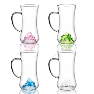 Modern Built-in Design Borosilicate Glass Mug, Single Layer Clear <strong>Cup</strong> for Coffee/Tea, Custom Sizes - Product Image 6