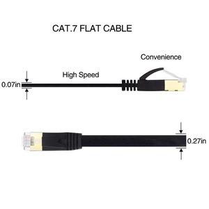 Yüksek kaliteli düz cat6 cat7 cat8 ağ yama kablosu ince 3m utp Ftp RJ45 - Product Image 4