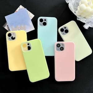 Şeker renk sıvı silikon kauçuk yağ ve iç mikrofiber koruma ile cep telefonu kılıfı Iphone 12 13 14 15 16 Pro Max - Product Image 1