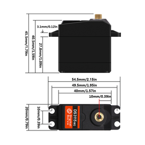 DS3115 dijital Servo 360 derece sürekli rotasyon 15kg yüksek tork Metal dişli Arduino için RC tekne parçaları ve oyuncaklar için