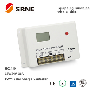 Солнечный контроллер SRNE Solar PWM HC2430 12 В 24 в 30 А, Солнечный контроллер 12 В 24 в с USB портами, ЖК-дисплей - Product Image 2