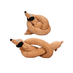 Fish Princess Umwelt freundliche lange Wurst Hund Plüsch tier Hund Sound-Making Kuscheltier Plüsch tier Haustier Kau spielzeug Set für Hunde - Product Image 1