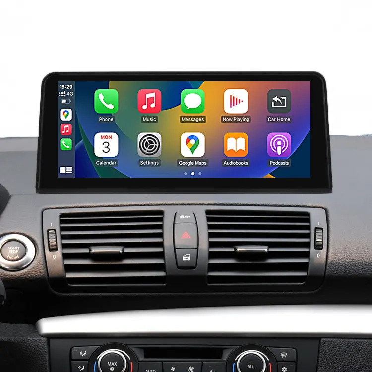 Road Top 10,25 "Inalámbrico Apple CarPlay Android Auto Linux pantalla táctil para BMW 1 serie E81 E82 E87 E88 2004-2012 sistema CCC CIC
