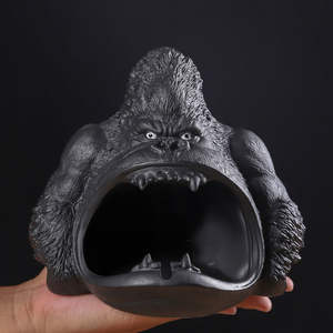 Bán buôn nhựa Vua Kong Khỉ đột Cigar gạt tàn hài hước động vật nhà phòng khách trang trí nội thất trang trí món quà lưu niệm - Product Image 3