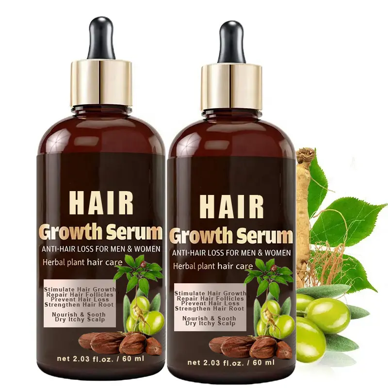Aceite esencial de jengibre orgánico para el crecimiento del cabello, tratamiento antipérdida para el cabello y el cuero cabelludo, sueros nutritivos hidratantes profundos para el cabello