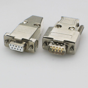 Kuyruk kol ile çinko alaşım kabuk eşleşen DB9 eşleşen metal kabuk 2-row 9-pin demir kabuk VGA - Product Image 4