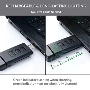 タイマー付きホット販売ブックライトUSB充電式3色 & 5 led読書灯クリップオンブックマークナイトライトブックランプ - Product Image 6