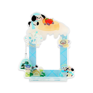 定制亚克力家庭相册展示架原装冬季主题狗照片夹生日照片卡贴纸礼品套装