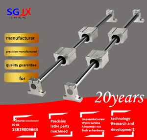 SBR cilíndrico guía lineal de alta precisión del eje óptico trapezoidal tornillo mecánico pista lineal carril de deslizamiento mano empuje VI se deslizó - Product Image 6