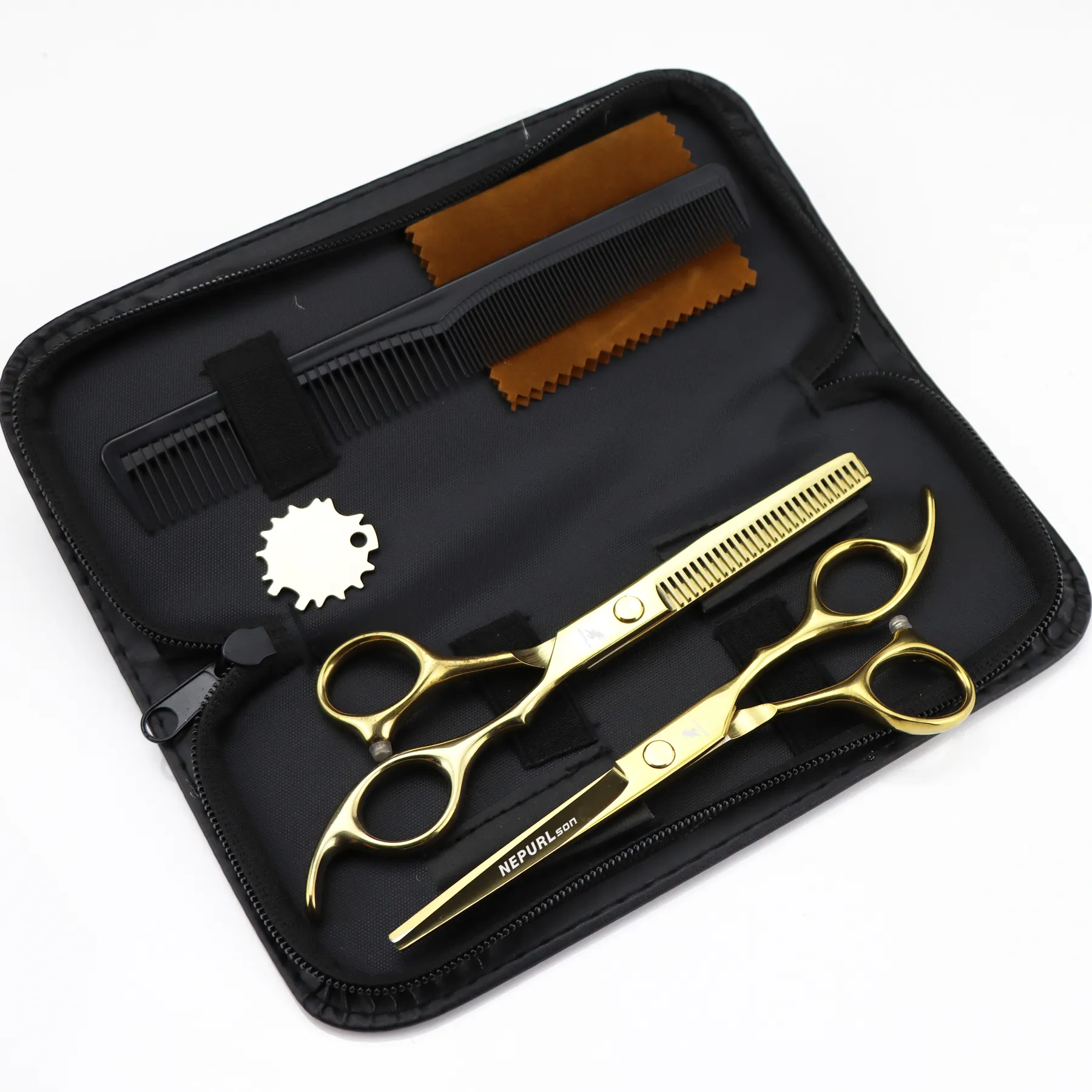 Gunting diskon ringan Set LG 01 6.0 inci, Set profesional gunting penata rambut, Kit pemotong rambut