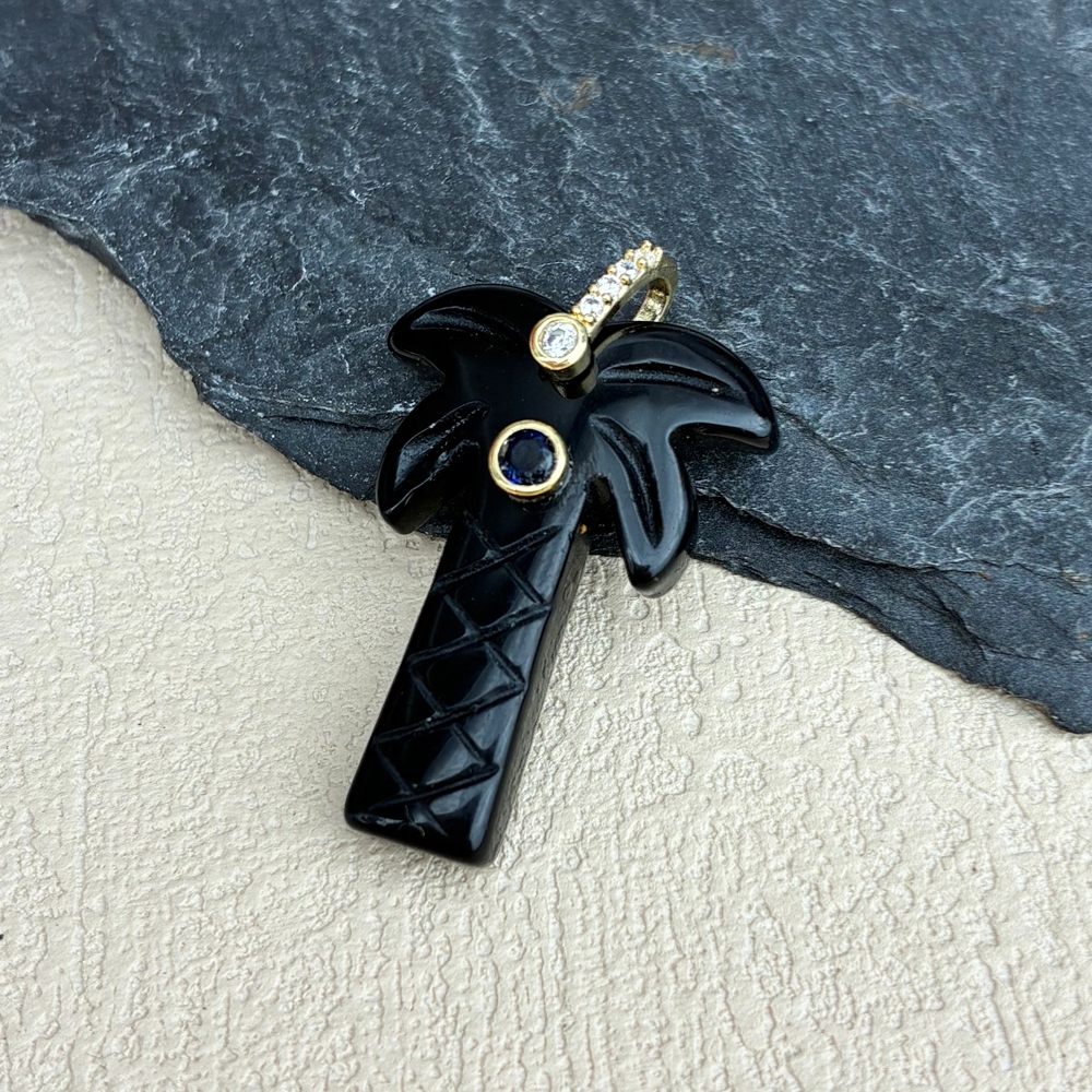 Black obsidian - gold