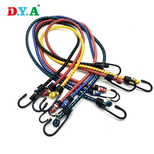 工厂价格户外使用重型圆点图案弹性束带橡胶蹦极绳带金属钩 - Product Image 1