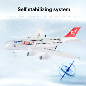 WheelNewlyエアバスA380モデルリモートコントロール飛行機2.4G 3CHEPP固定翼RC飛行機RTFRC翼幅おもちゃ売れ筋 - Product Image 5